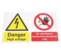 Laser 6639 High Voltage/No Admittance Sign