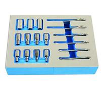 Laser 7132 BA Clé plate et jeu de douilles 17pièce, assortis