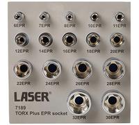 Laser 7189 Torx® Plus Lot de 16 douilles EPR 1/4" D, 3/8" D, 1/2" D