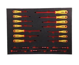 Laser 8486 Insulated Screwdrivers in Foam Inlay