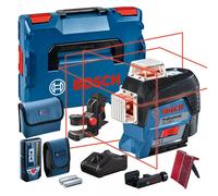 Laser à lignes 12V GLL3-80C rouge support BM1 + cellule LR7 + 1 batterie 2Ah + chargeur en coffret L-BOXX - BOSCH - 0601063R05
