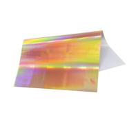 Laser argent 8x15cm, 50 feuilles de papier marquage à chaud, feuille plastifieuse transfert for boîte rigide et matière plastique(50pcs-laser gold)
