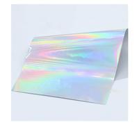 Laser argent 8x15cm, 50 feuilles de papier marquage à chaud, feuille plastifieuse transfert for boîte rigide et matière plastique(50pcs-laser silver)