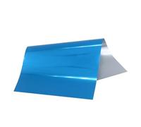 Laser argent 8x15cm, 50 feuilles de papier marquage à chaud, feuille plastifieuse transfert for boîte rigide et matière plastique(50pcs-blue)
