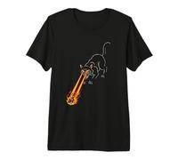 Laser Cat Cat with Laser Eyes T-Shirt Haut de Gamme