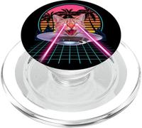 Laser Cat Eyes Kitten UFO Retro 80s Funny Cats Lovers PopSockets PopGrip pour MagSafe
