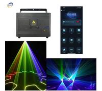Laser d'animation RGB 5 W Ybeiyuan, scanner galvanométrique haute vitesse 20K, contrôle via application Bluetooth, DMX512 et ILDA