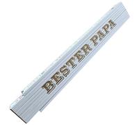 laser-diele Mètre pliant avec gravure « Bester Papa » - Idée cadeau d'anniversaire - Mètre avec gravure - Cadeau de fête des pères - Cadeau pour papa - 2 m - Meilleur papa