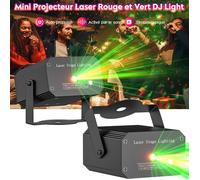 Laser Eclairage DJ Lampe de Scène UKING - Jeu de Lumiere Projecteur Rouge et Vert Pour Disco Fête Anniversaire KTV-Pack de 2