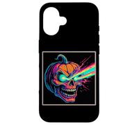Laser Eye Citrouille Crâne Horreur Jack O'Lantern Coque pour iPhone 16