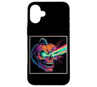 Laser Eye Citrouille Crâne Horreur Jack O'Lantern Coque pour iPhone 16 Plus