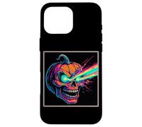Laser Eye Citrouille Crâne Horreur Jack O'Lantern Coque pour iPhone 16 Pro Max