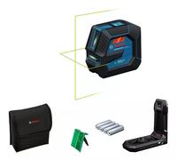 Laser lignes 3,7 V GLL 20-22 G Professional (sans batterie ni chargeur) + 4 piles 1,5 V LR6 AA + poche + platine BOSCH 0601065600