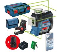 Laser lignes - BOSCH - GLL 3-80 CG - Vert - 2 batteries 12V - Portée 30m