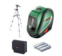 Laser lignes UniversalLevel 2 de Bosch avec trépied (croix laser avec point d'aplomb intégré pour un alignement précis et transfert d'application facile)