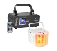 LASER LZR60G + DERBY 6 COULEURS JEUX DE LUMIERE PUISSANT PA DJ SONO MIX BAR CLUB DISCO DANSE discothèque strobo sport NOEL