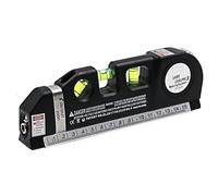 Laser Niveau Polyvalent Ligne Laser Niveleur Outil Croix Ligne Lasers Avec 8ft 2.5m Standard Ruban À Mesurer Et Métrique Règles - Type Black #A