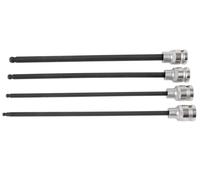 Laser Outils Extra Long Balle Fin Douille Embout Hexagonal Set 1.3cmD 4pc 6711