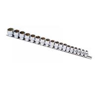 Laser Outils Métrique Alldrive Douille Set 1cmD 18pc De M6 À M24 sur Un Rail