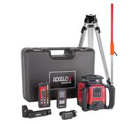 Laser rotatif Levelfix 650HVS multifonction rouge - Set 1 avec Trépied 1,8 m + Mire de mesure - NETIM - 554641