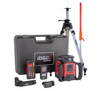 Laser rotatif Levelfix 650HVS multifonction rouge - Set 2 avec Trépied 2,7 m + Mire de mesure - NETIM - 554642
