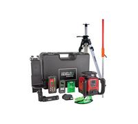 Laser rotatif Levelfix 650HVSG multifonction vert - Set 2 avec Trépied 3 m + Mire de mesure 5 m - NETIM - 554652