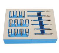 Laser Tools 7132 Coffret Clés Douilles BA 1/4" 17 Pièces, Avec Cliquet