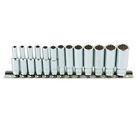 Laser Tools 7589 Bi-Hex Deep Socket Set 1/4" D 13pc