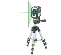 Laserliner Laser à lignes croisées, kit SmartCross-Laser GX Work, laser vert avec trépied de 45 cm, pour une utilisation en intérieur et en extérieur, mode récepteur portable avec une portée de 40 m
