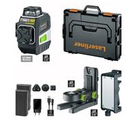 Laserliner MasterPlane-Laser 3G Pro 360° Jeu De Niveau Laser En Croix Dans L-boxx - 3 Lignes - Vert - 3x 55m - IP64