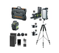 Laserliner MasterPlane-Laser 3G Pro 360° Kit Laser À Lignes Croisées Dans Un Coffret L-boxx - 3 Lignes - Vert - 3x 55 M - IP64 + Trépied Laser VarioStand L