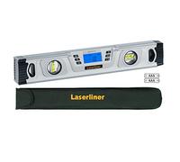 Laserliner - Niveau à bulles électronique - Adaptatif - Nivelle verticale et horizontale - Unités commutables - Écran d’affichage pivotant - Haute Précision - 40 cm 081.250A Argent