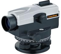 Laserliner Niveleur laser, AL 32, niveleur automatique avec grossissement 32x, cercle horizontal et réglage fin latéral, IP 64, avec fil à plomb et mallette
