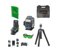 Laserliner PocketPlane-Laser 4G Laser À Lignes Croisées Dans Un Coffret - 4 Lignes - Vert - 30 M + Trépied SpiderStand
