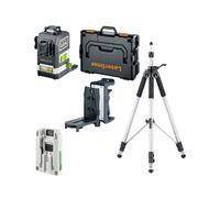 Laserliner PowerPlane-Laser 3G Multi-18V Laser À Lignes Croisées Dans L-Boxx - 3 Lignes - Vert - 60 M - IP54 + Trépied Laser VarioStand L + Adaptateur Festool