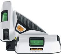 LASERLINER - SuperSquare-Laser 4 - Laser à lignes de 90° - Laser en Angle Droit - Laser Rouge - Portée 15m - Pose Carrelage, Sols et Murales - Toutes Surfaces - Utilisable comme niveau à bulle