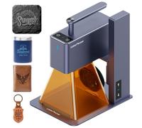 LaserPecker Graveur Laser 5W Mini Machine de Gravure Portable de Laser à Diode Bleue 450nm Machine avec Housse de Protection pour Papier Bois Cuir Acrylique Pierre Métal Verre Foncé - Basique