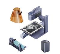 LaserPecker Graveur Laser Portable, Machine de Gravure Laser 2W Infrarouge 1064nm + 10W Bleu 450nm Double Laser, Marquage Laser Professionnelle pour Bois Métal Cuir, DIY à Domicile-Pro avec PowerBank