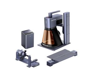 LaserPecker LP2 Plus Graveur Laser Diode 10W, Mini Machine de Gravure Rapide 4000mm/s Résolution 4K/2K/1K Précisé Portable pour Bois,Papier,Cuir,Acrylique - De Luxe avec Batterie Portable