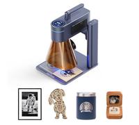 LaserPecker LP4 Graveur Laser Portable, Machine de Gravure 2W IR 1064nm + 10W Bleu 450 nm Double Laser, Marquage Laser Professionnelle pour Bois Métal Cuir, DIY à Domicile - Basique