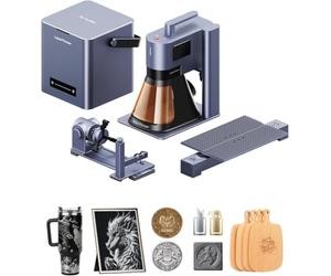 LaserPecker LP5 20W Machine de Gravure Laser à Fibre & Diode, Découpeur et Graveur Laser pour Presque tous Les Matériaux avec Purificateur d'air, Extension Rotative & Coulissante (Ultimate)