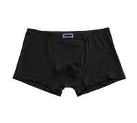 LaseVe Hommes sous-vêtements avec Une Poche Secrète sur Le Devant Secrète sur Le Devant Respirant Souple Pantalon de Base Durable Boxer Packs 3/6 (Color : Black-3Packs, Size : L)