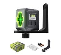 LASGOO Mini niveau laser vert à nivellement automatique, ligne laser transversale idéale pour l'accrochage de tableaux et la construction, comprend un support magnétique rotatif et des piles, compact