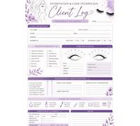 Lash Artist & Skincare Professional Client Record Journal: Purple Floral Beauty Appointment Tracker for Eyelash Services, Consultations & Client Care Notes