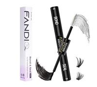 Lash Bond and Seal, Cluster Eyelash Glue for Individual Cluster DIY Eyelash Extensions,Strong Hold Waterproof Cluster Lash Glue 4ML+4ML Latex-free Long Lasting for Sensitive Eyes (Black bond)
