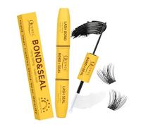 Lash Bond et Seal Colle QUEWEL, DIY Cluster Cils Adhésif Colle d'extension de Cils Durable et imperméable 2 en 1 Convient pour Grappe Colle, facile à utiliser pour les débutants (5ml + 5ml).
