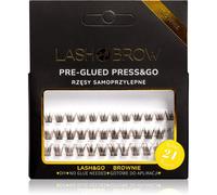 Lash Brow Press&Go Self-Adhesive Eyelashes grappes de faux-cils auto-adhésifs Everyday Brownie 1 pcs