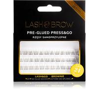 Lash Brow Press&Go Self-Adhesive Eyelashes grappes de faux-cils auto-adhésifs No Make Up Brownie 1 pcs