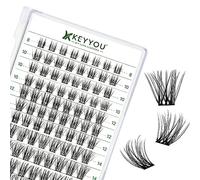 Lash Clusters 96pcs Individual Lashes D Curl 8-16MIX Eyelash Clusters KEYYOU Volume Wispy Lash Extension Soft&Comfortable Easy DIY at Home(Y18,D-8-16MIX)