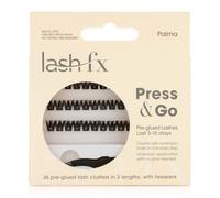 Lash FX Press & Go Cils en grappe pré-collés Palma : audacieux et spectaculaires, pour un look plein volume. 36 grappes en 3 longueurs avec pince à épiler